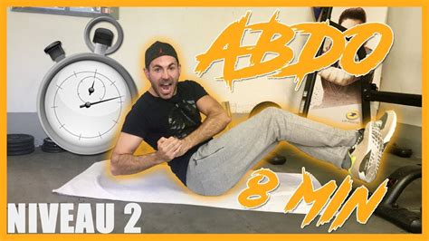 abdos 8 minutes niveau 2|abdominaux niveau 2.